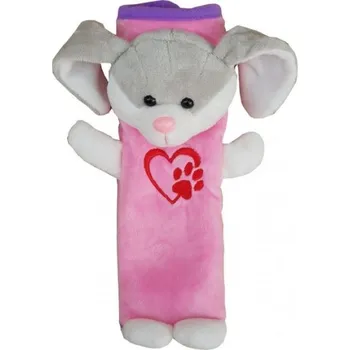 Návlek na bezpečnostní pás Potah bezpečnostního pásu 4Car RABBIT UNI Růžová, Mix, Šedá