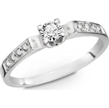 Prsten Prsten z bílého zlata s přírodními diamanty 281.99 Velikost: 54