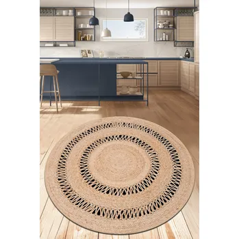 Koberec ASIR Kulatý koberec (140 cm) JUTE ÇAP vzor jutový koberec