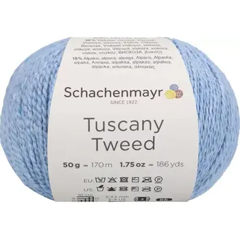 Příze Schachenmayr Tuscany Tweed 53 Ledová Modrá (Přírodní směsová příze Tuscany Tweed Eisblau)