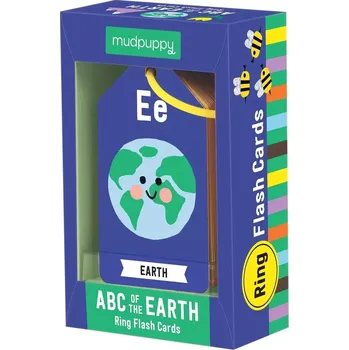 Desková hra Mudpuppy ABC planeta Země tahákové karty na kroužku