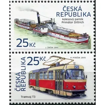 Poštovní známka Česká pošta (2015) č. 861-862 ** - Česká republika - Tramvaj T3 + kolesový parník (2)