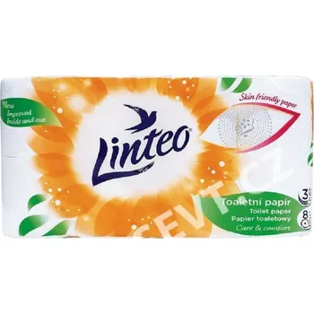 Toaletní papír Toaletní papír LINTEO třívrstvý - 8 rolí v balení