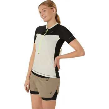 Dámská mikina Asics Fuji Short Sleeve Top Ld42 Pepper/Black 10 (S)