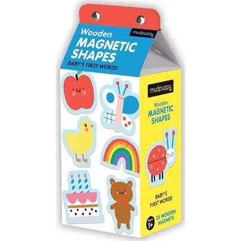 Dřevěná hračka Mudpuppy Dřevěné magnetické tvary pro děti