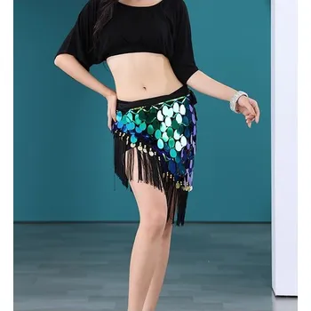 Šátek Síťový šátek na boky s velkými flitry Persea Modro-zelená