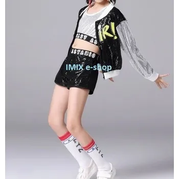 Karnevalový kostým Dívčí moderní taneční kostým HIP HOP černý M