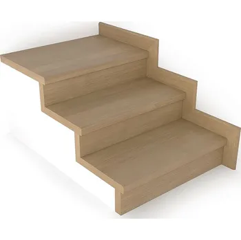 Stavební profil Schodový nášlap / profil TOPSTEP Flex Dub sahara 1200 × 340 × 11 mm