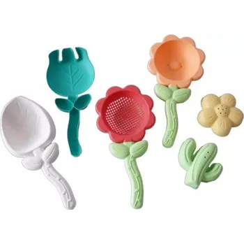 Hračka na písek PLEJO bábovičky na písek – květiny, 6 ks