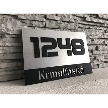 Domovní cedule Home Deco 3D - Číslo popisné - Alu Dibond + Plexi