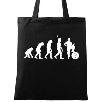 Bavlněná taška Evoluce mechanika (Barva: Černá)