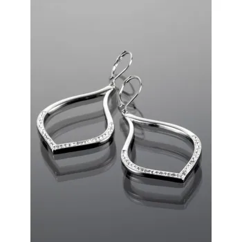 Náušnice Prosperk Náušnice z oceli visací slzy se zirkonky S4537