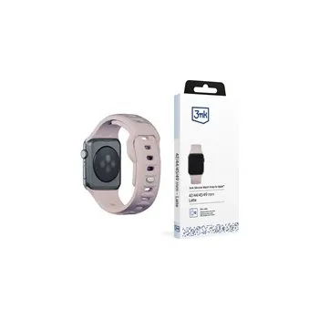 Chytré hodinky 3mk Silicone Watch Strap pro Apple 42/44/45/49 mm Latte