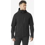 FORCLAZ Pánská turistická softshellová větruodolná bunda MT 500 L ČERNÁ