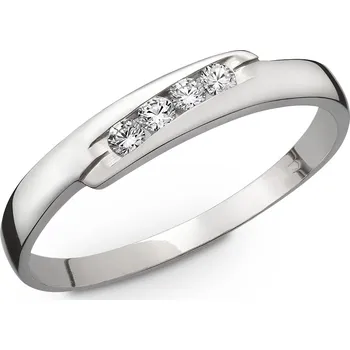 Prsten Prsten z bílého zlata s přírodními diamanty 242.90 Velikost: 52