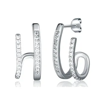 Náušnice Dámské stříbrné náušnice se zirkony STNAU1853F