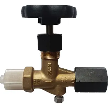 Ventil SUKU manometrový ventil 2-cestný G1/2" PN250, mosazný F/M (60151)