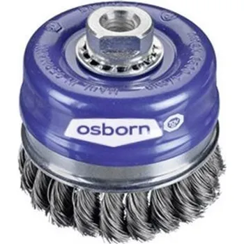 Drátěný kartáč Osborn 0002608153 - Kartáč drátěný hrncový pr. 80 mm, závit M14, copový ocelový drát 0,5 mm SUPERIOR
