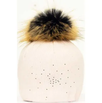 Čepice Dámská čepice s bambulí Alexa - růžová, VELIKOST UNI