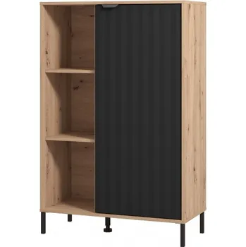 Obývací stěna Vitrína I bez osvětlení Xaden - dub artisan/černá