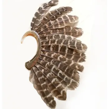 Vánoční ozdoba Péřová umělecká ozdoba za ucho