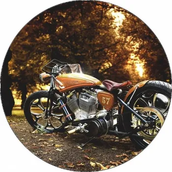 Jedlá dekorace na dort Jedlý papír Harley Davidson hnědý 19,5 cm