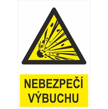 Značení Nebezpečí výbuchu ISO 7010 samolepící vinylová fólie 300x200 mm
