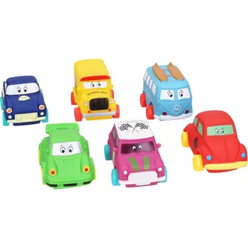 autíčko Měkké plastové autíčko 9 cm s volnými koly