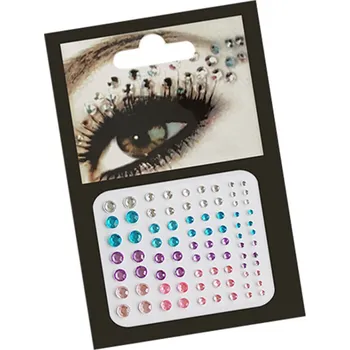 Samolepící dekorace Nalepovací broušené kamínky na tělo a obličej Barevné