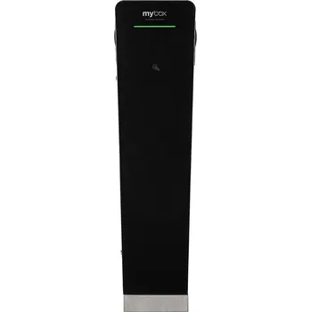 Nabíjecí stanice pro elektromobil Stojanová dobíjecí stanice pro elektromobily MyBox POST 2x22kW - nerez, 2 zásuvky