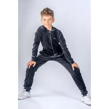 Chlapecká zimní kombinéza Dendy Chlapecký overal plyšový dlouhý Black Velikost: 140