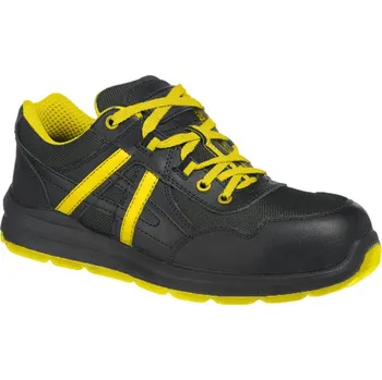 Pracovní obuv PORTWEST Obuv FT60 Mersey Trainer S1P, polobotka s kompozitní tužinkou a stélkou POR-FT60BKY43 43 Černá/žlutá