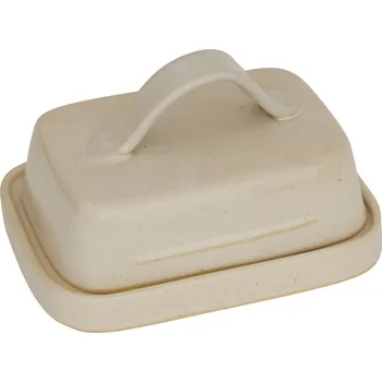 Máslenka máslenka (máselnice) bílá - kameninová dóza na máslo (ruční výroba)