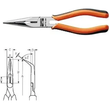 Ruční nářadí Bahco 2477 G-200 - Kleště jemná mechanika 200mm vyhnuté, špičaté
