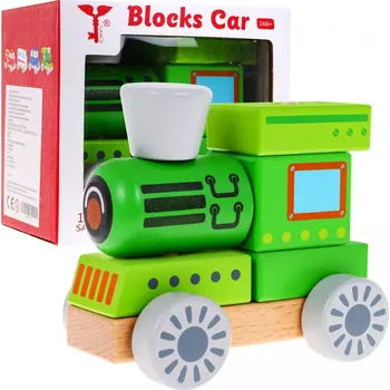 Dřevěná hračka Dřevěný vláček pro děti od 2 let