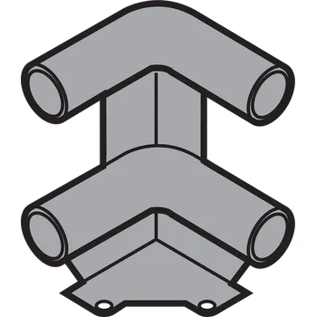 Nábytkové kování BLUM Rohová spojka relingu dvojitá - šedá