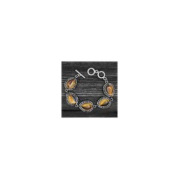 Náramek Dámský náramek z broušených kamenů Tygří oko