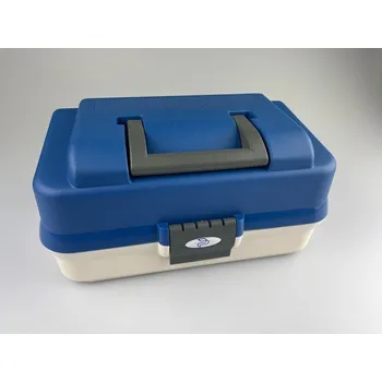 Pouzdro na rybářské vybavení Kufřík Plastica Panaro 118/2-Patrový Bílo-Modrý