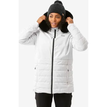WEDZE Dámská lyžařská bunda 100 prodloužená S BÍLÁ