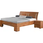 Manželská postel SOFIA čelo oblé, 3 výplně, 180x200 cm, buk cink