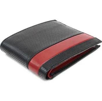 Peněženka Červenočerná pánská kožená peněženka