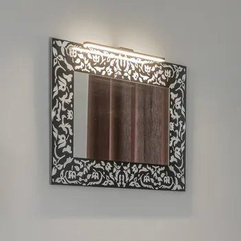 Lampička MCJ Zrcadlové světlo LED Triga IP44 černé 40 cm, 3 000 K - délka přívodního kabelu 70 cm; šířka držáku 6 cm černá LED 3,3 W celkem - Doprava zdarma