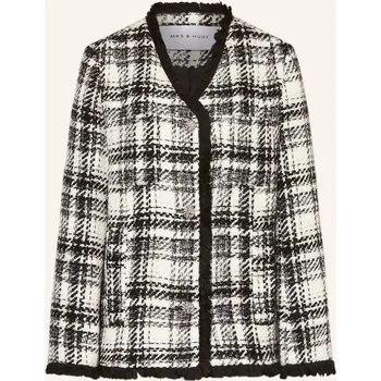 Mrs & Hugs Dámský Tvídový Blejzr S Třpytivou Přízí, bílá /...