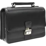 Černá pánská kožená dokladová etue s držadlem