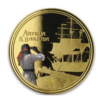 1 unce zlatá mince EC8 Antigua & Barbuda - Rum Runner 2019 - coloriert