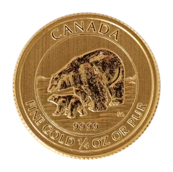 1/4 unce zlatá mince Kanada Polarbär 2015