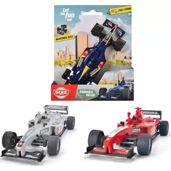 auto na autodráhu Dickie Auto formule natahovací na šňůrku 14cm závodnička 3 barvy plast