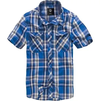 Pánská košile BRANDIT Košile ROADSTAR krátký rukáv MODRÁ Modrá 5XL