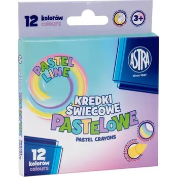 ASTRA Dětské voskové barvičky pastelové, sada 12ks, 311022001
