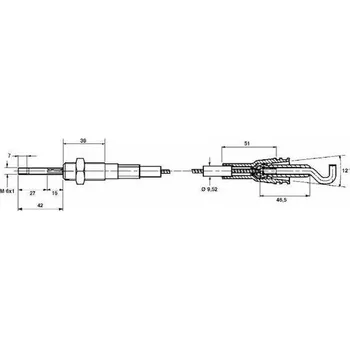Příslušenství pro přívěs Lanovod pro 37464 / 2500 mm